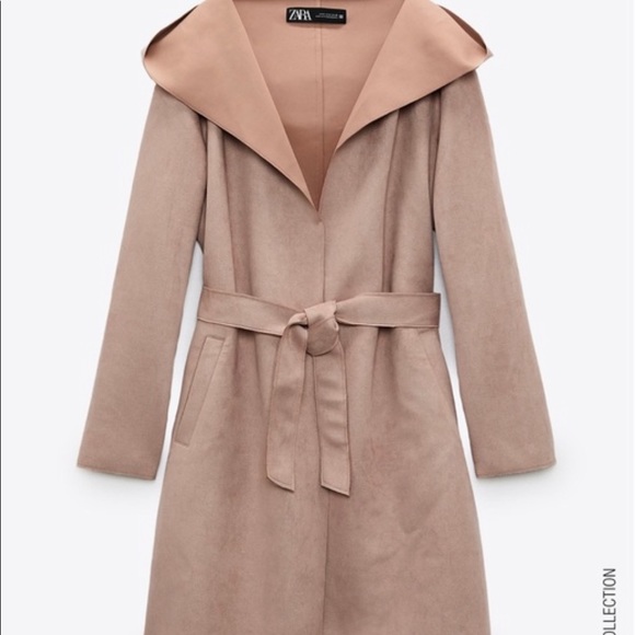 Zara rose suedelike  trench - Picture 1 of 7